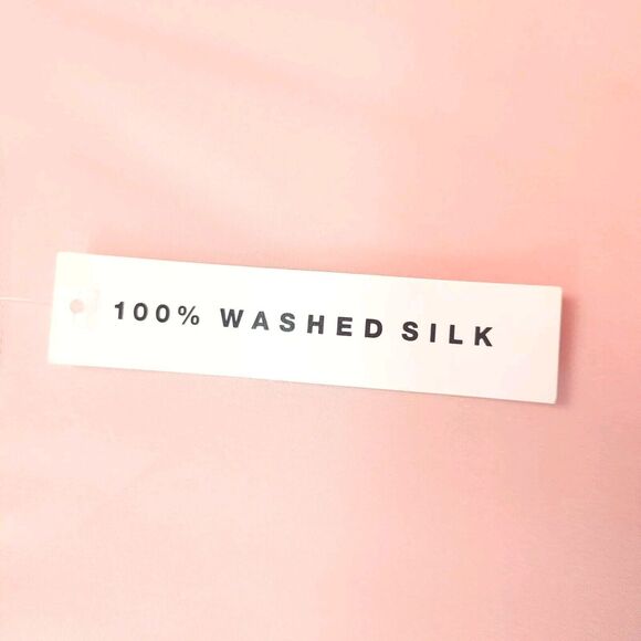 American Apparel New Pink Washed Silk Mid Length Size XS/S Shift Dress - Picture 3 of 8